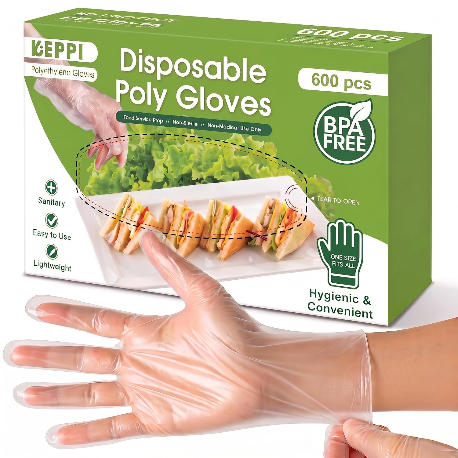 Latex Disposable Glove - Keppi 600 Pack Disposable Food Prep