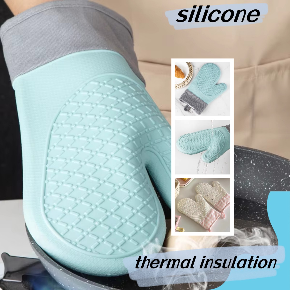 1PC Cute Silicone Kitchen Sing - огляд і ціна Oven Mitt Silicone