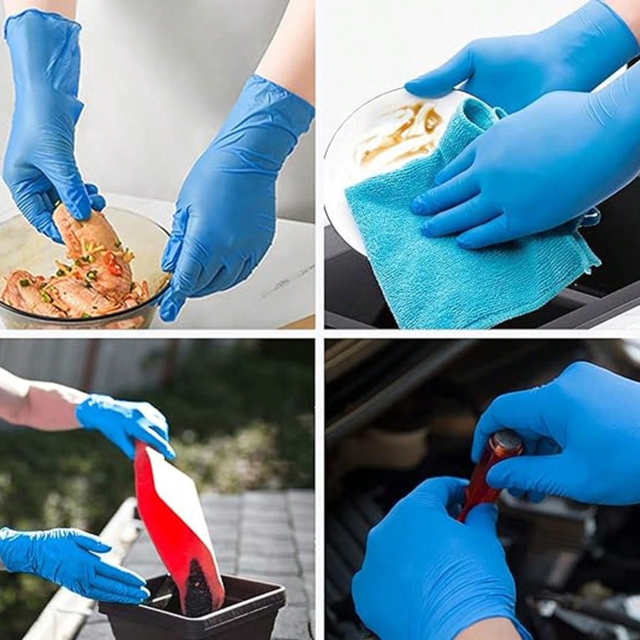 100pcs Heavy Duty Nitrile Disp - огляд і ціна Rubber Glove Cleaning