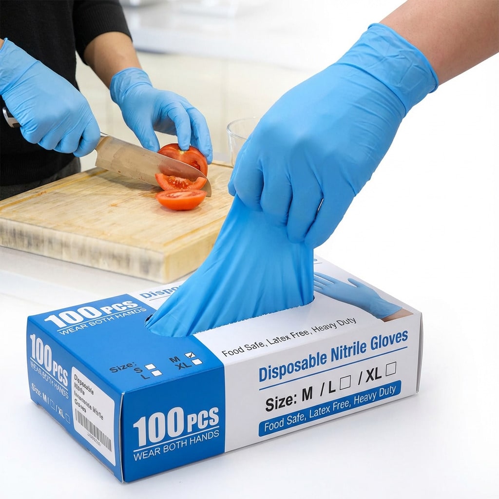 100pcs Heavy Duty Nitrile Disp - огляд і ціна Rubber Glove Cleaning
