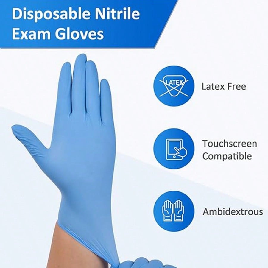 100pcs Heavy Duty Nitrile Disp - огляд і ціна Rubber Glove Cleaning