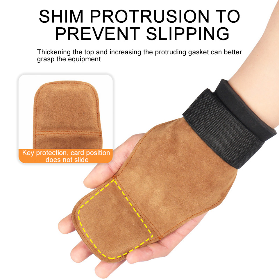 1Pcs Cowhide Gym Gloves Anti-S - огляд і ціна Workout Glove Gym
