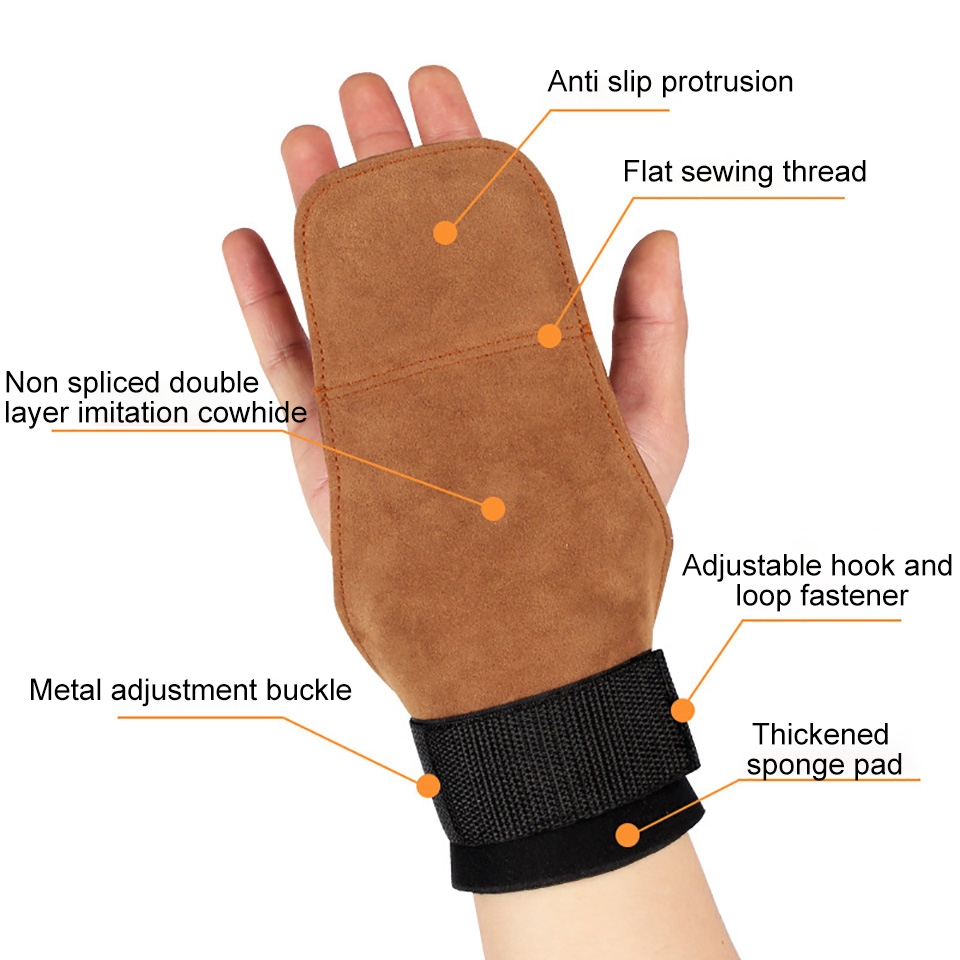 1Pcs Cowhide Gym Gloves Anti-S - огляд і ціна Workout Glove Gym