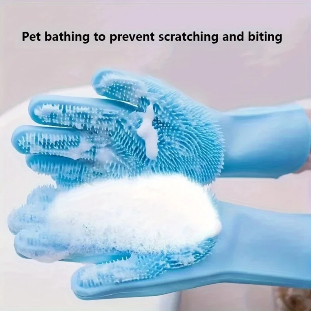 Silicone Pet Grooming Gloves,  - огляд і ціна Rubber Glove Cleaning