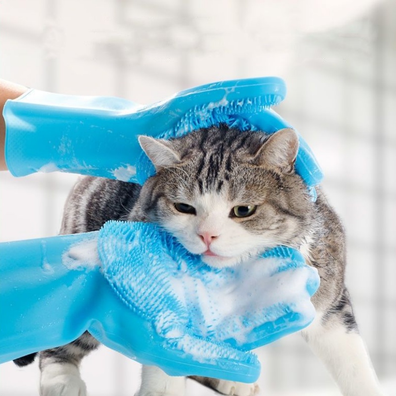 Soft Silicone Pet Grooming Glo - огляд і ціна Rubber Glove Cleaning