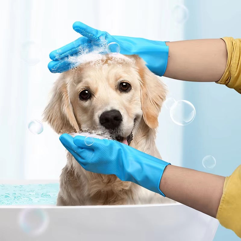 Soft Silicone Pet Grooming Glo - огляд і ціна Rubber Glove Cleaning
